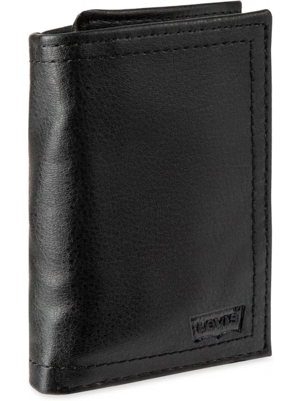 Sleek Slim Men's Trifold Wallet with ID Window & Credit Card Holder - Black
